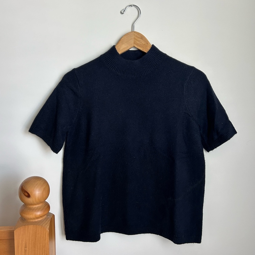 Loft Navy Short-sleeve Sweater